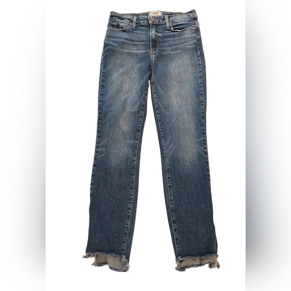 Paige Women's Blue Denim Skinny Jeans Pants Sz 28 Hoxton Ankle Peg